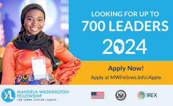 Call for Applications: Mandela Washington Fellowship | Fully Funded to USA